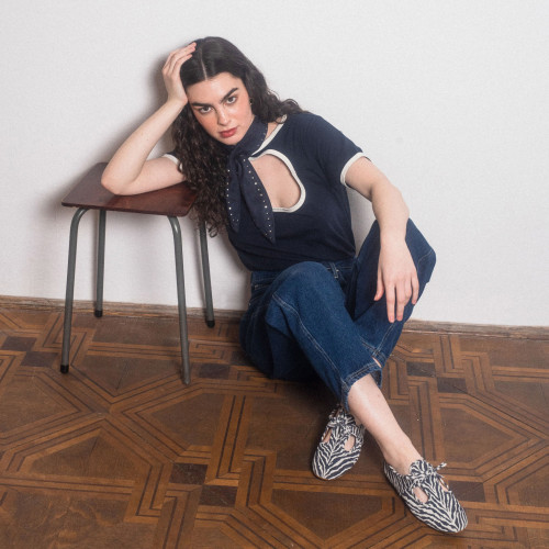 Parpar półbuty, zebra welur | Balagan Studio