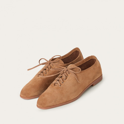 Step Flats, caramel velvet | Balagan Studio