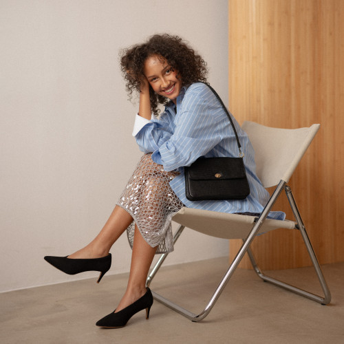 Hali Bag S, black lizard | Balagan Studio