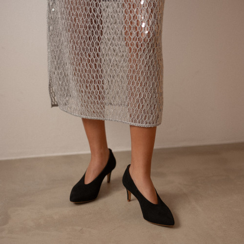 Schpitz Heels, black suede | Balagan Studio