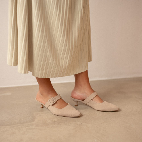 Vera Slides, macroma beige | Balagan Studio