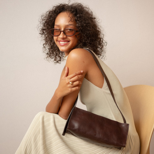 Monique torebka M, ciemny brąz | Balagan Studio