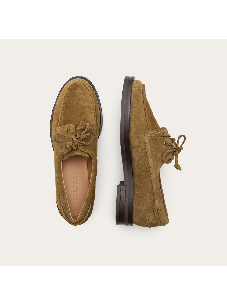 Yacht półbuty, ziemisty welur | Balagan Studio