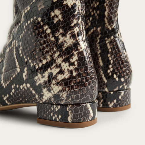 Gia Boots, brown python pattern | Balagan Studio