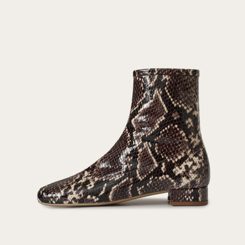 Gia Boots, brown python pattern | Balagan Studio