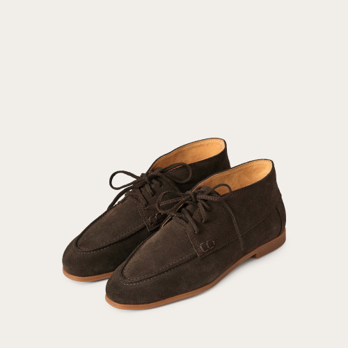 Tessa Flats, dark chocolate velvet | Balagan Studio
