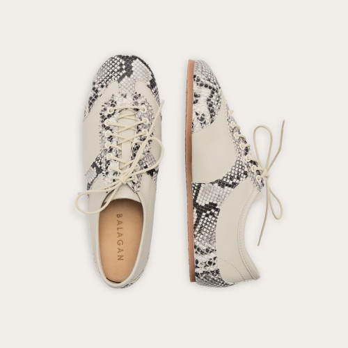Milano Sneakers, off white python pattern | Balagan Studio