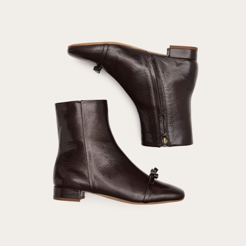Livia Boots, glossy brown | Balagan Studio