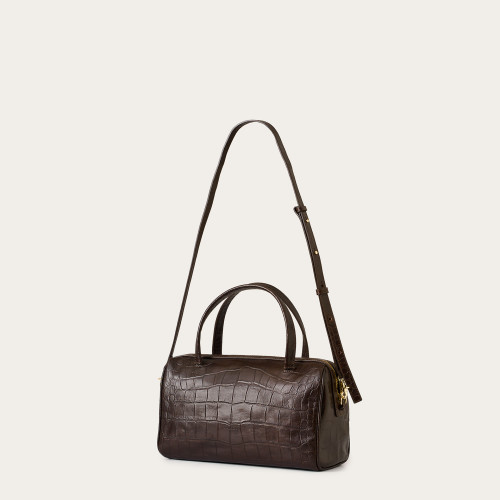 Sofia Bag L, brown croco | Balagan Studio