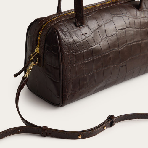 Sofia Bag L, brown croco | Balagan Studio