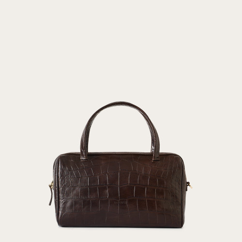 Sofia Bag L, brown croco | Balagan Studio