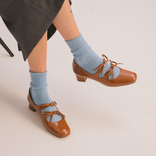 Greta Heels, glossy caramel | Balagan Studio