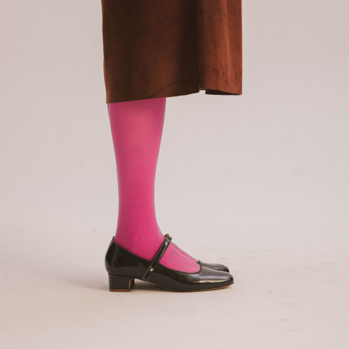 Dora Low Heels, glossy brown | Balagan Studio