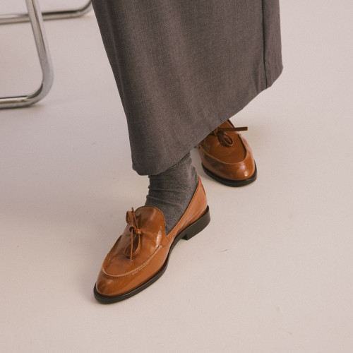 Raphael Flats, glossy caramel | Balagan Studio