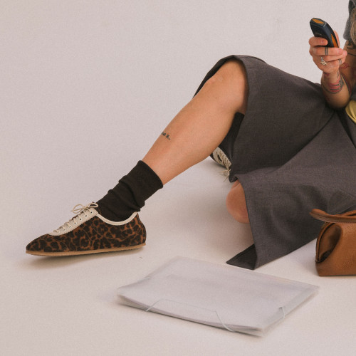 Milano sneakersy, cętki welur | Balagan Studio