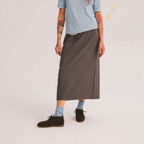 Tessa półbuty, czekoladowy brąz welur | Balagan Studio