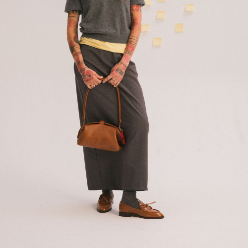 Raphael Flats, glossy caramel | Balagan Studio