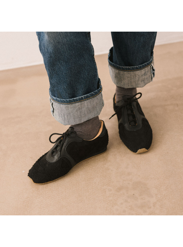 B. No.1 Sneakers, black velvet | Balagan Studio