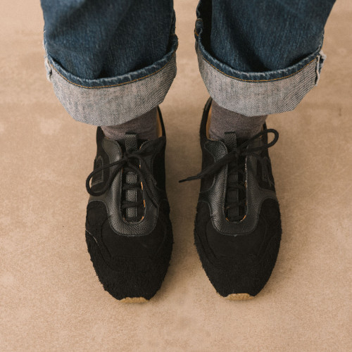 B. No.1 Sneakers, black velvet | Balagan Studio