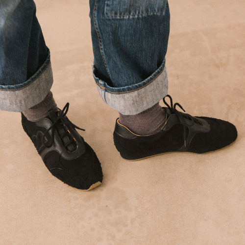 B. No.1 Sneakers, black velvet | Balagan Studio