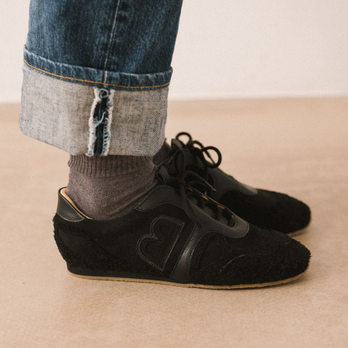 B. No.1 sneakersy, czarny welur | Balagan Studio