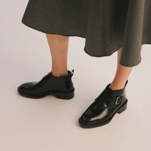 Clare botki, czarny połysk | Balagan Studio