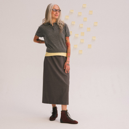 Marit botki, bordowy welur | Balagan Studio