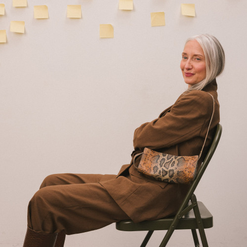 Minnie torebka S, rudy wzór pytona | Balagan Studio