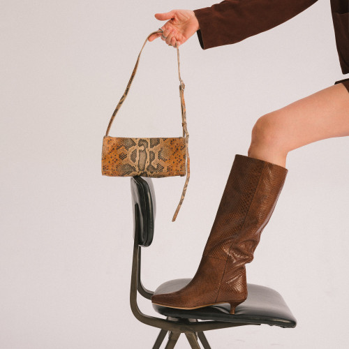 Minnie Bag S, ginger python pattern | Balagan Studio