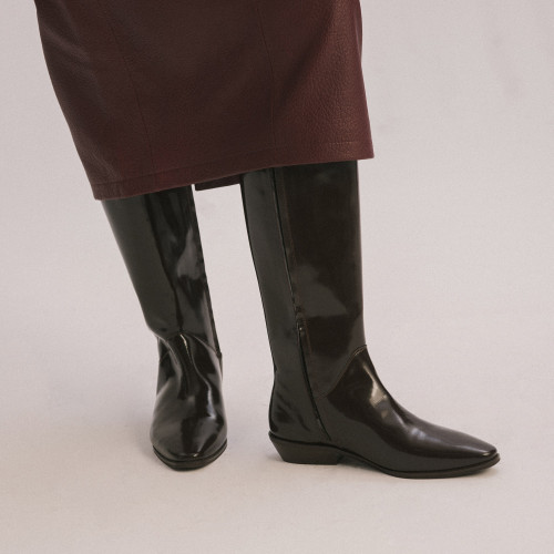 Peggy High Boots, glossy black | Balagan Studio