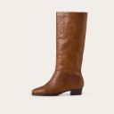 Martha High Boots, caramel croco