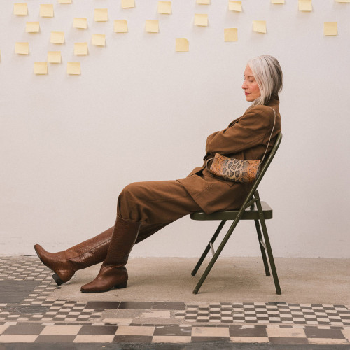 Martha kozaki, karmelowy wzór krokodyla | Balagan Studio