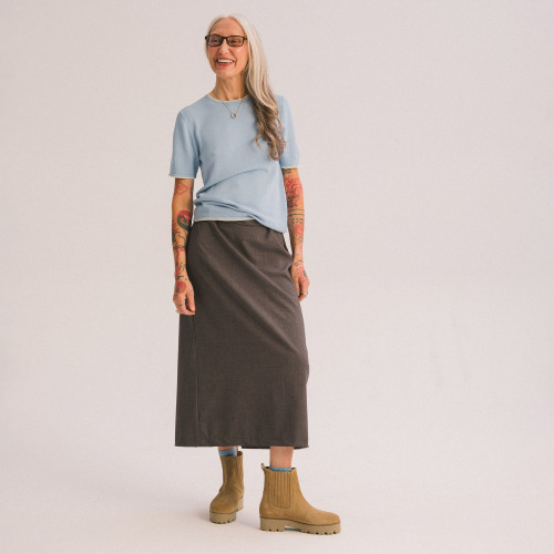 Trisha botki, piaskowy welur | Balagan Studio