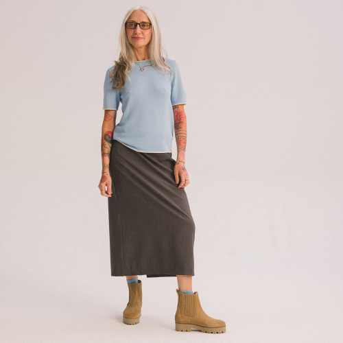 Trisha Boots, sand velvet | Balagan Studio