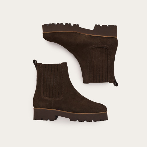 Trisha Boots, dark chocolate velvet | Balagan Studio