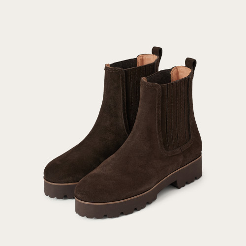Trisha Boots, dark chocolate velvet | Balagan Studio