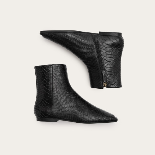 Toni Boots, black python pattern | Balagan Studio