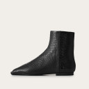 Toni Boots, black python pattern