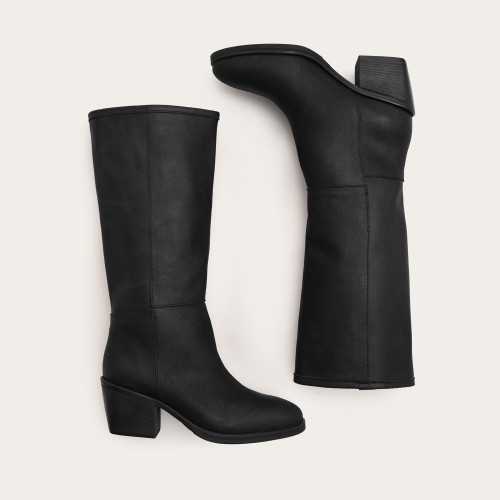 Abby High Boots, waxed black | Balagan Studio