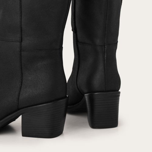 Abby High Boots, waxed black | Balagan Studio