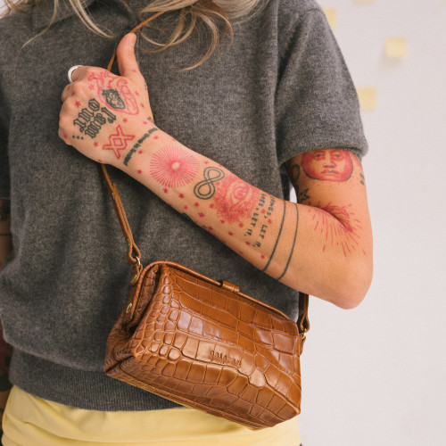 Rofe Bag S, caramel croco | Balagan Studio