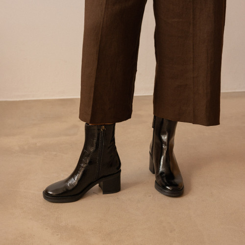 Teken botki, czarny połysk | Balagan Studio