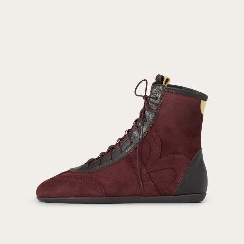 Marit Boots, claret velvet | Balagan Studio