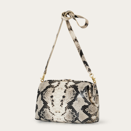 Rofe Bag L, off white python pattern | Balagan Studio