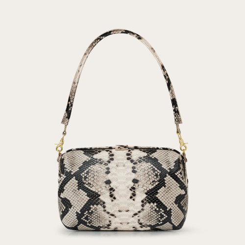 Rofe Bag L, off white python pattern | Balagan Studio