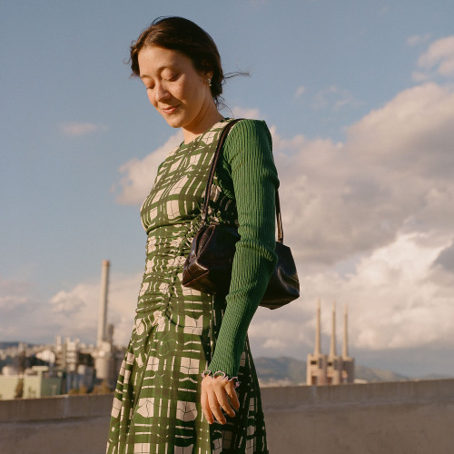 Hug bag torebka M, brązowy wzór krokodyla | Balagan Studio