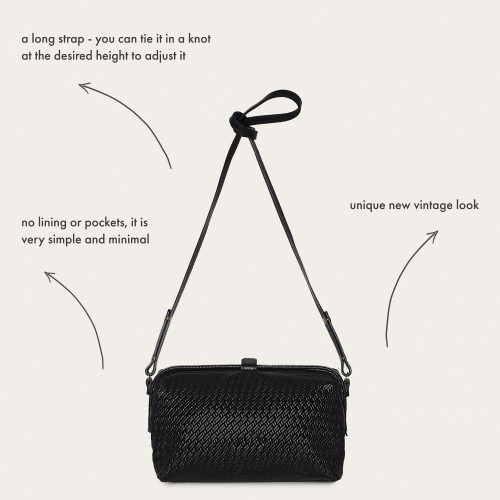 Rofe Bag M, black braid | Balagan Studio