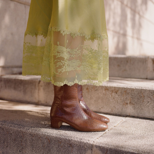 Stav botki, karmelowy wzór krokodyla | Balagan Studio