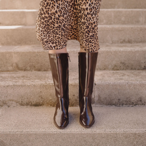 Peggy High Boots, glossy brown | Balagan Studio