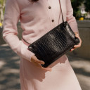 Suzanne torebka M, brązowy wzór krokodyla